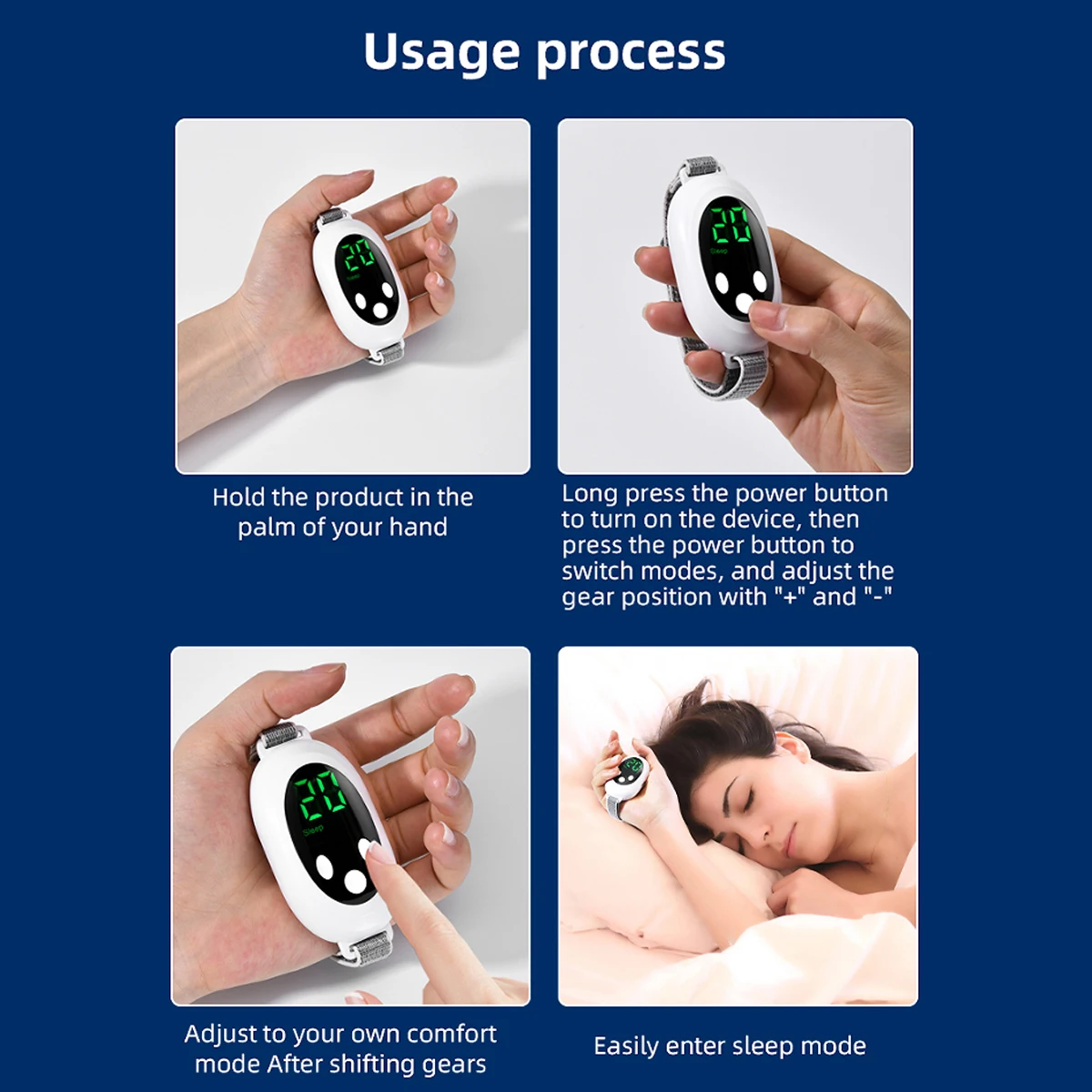 Intelligent Hand Held Sleeper, 20-speed Adjustment, Nighttime Sleep Aid