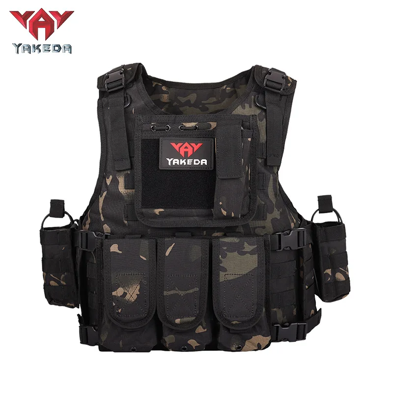 YAKEDA Amphibious Vest Outdoor Training Hunting Athletic Protective Vest Real CS Vest Equipment Multi-functional Training Appare