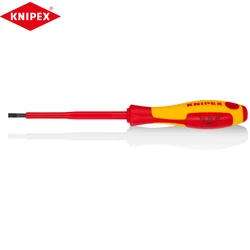 KNIPEX 98 20 40 Imported Insulated Slotted Screwdriver Handle Design Prevents Rolling Exquisite Workmanship Simple Operation