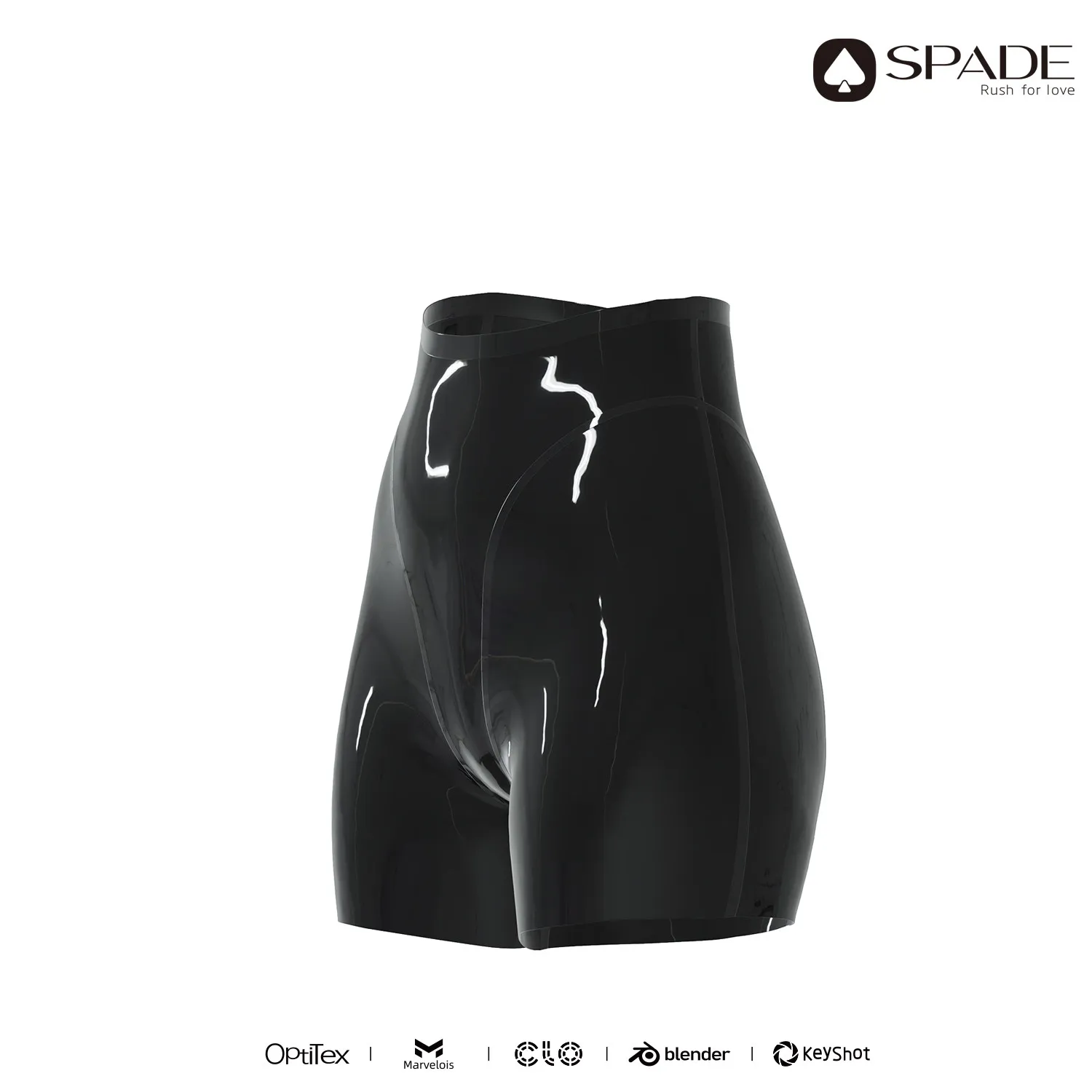 Customized HB008 Customized Latex Underwear Flat Corner Underwear