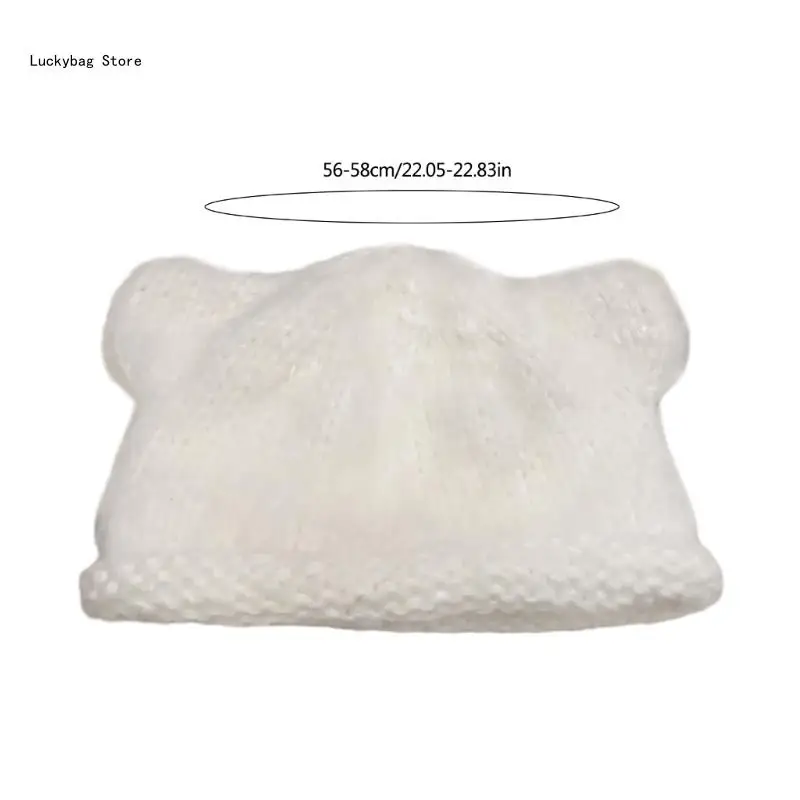 Women Lovely Bear Ears Hats Girls Party Cosplay Hats Winter Autumn Warm Hats