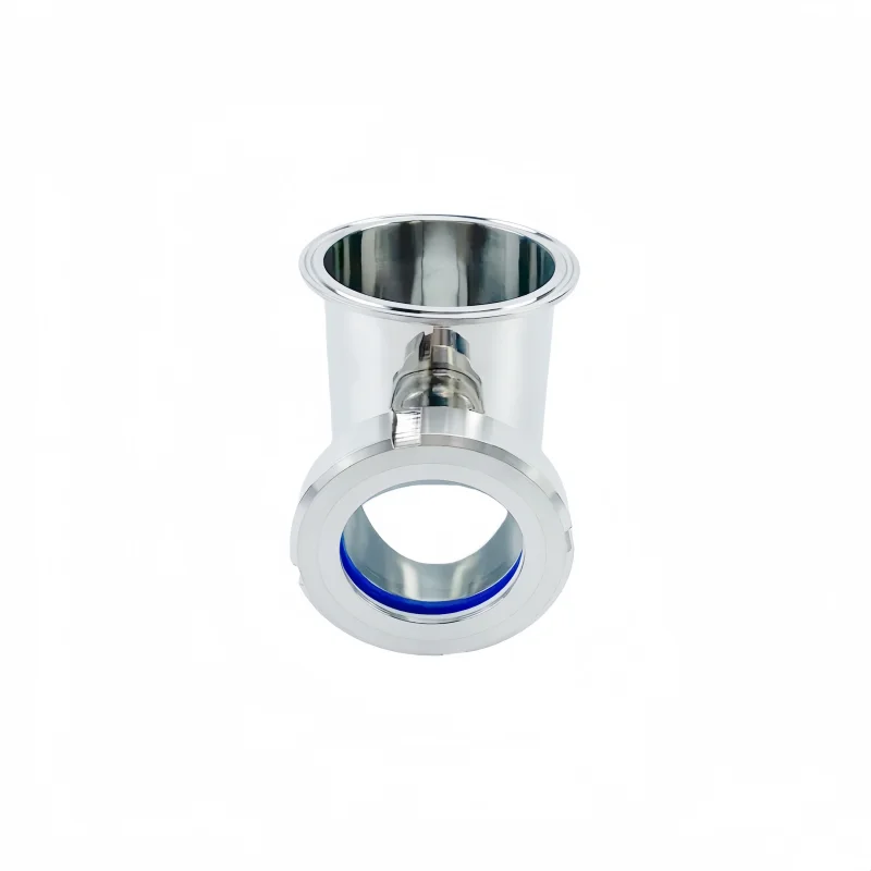 4 Inch 102mm OD119mm Tri-Clamp Sight Glass Union Tee 304 Stainless Steel Distillation Column Lens Pipe Fitting