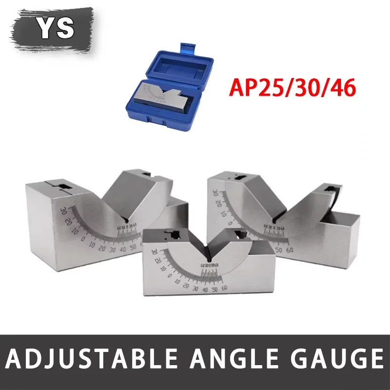 AP25 AP30 AP46 Adjustable Angle Gauge V Block 0 to 90 Degree Adjustable Micro Gauges Measuring Tools For Grinder Milling Machine