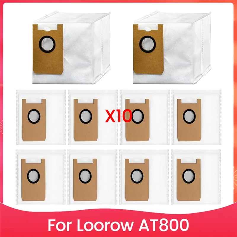 

Replacement For Loorow AT800 Dust Bag,Replace Dust Bags For Loorow AT800 Robot Vacuum (10 Pack)-A68E