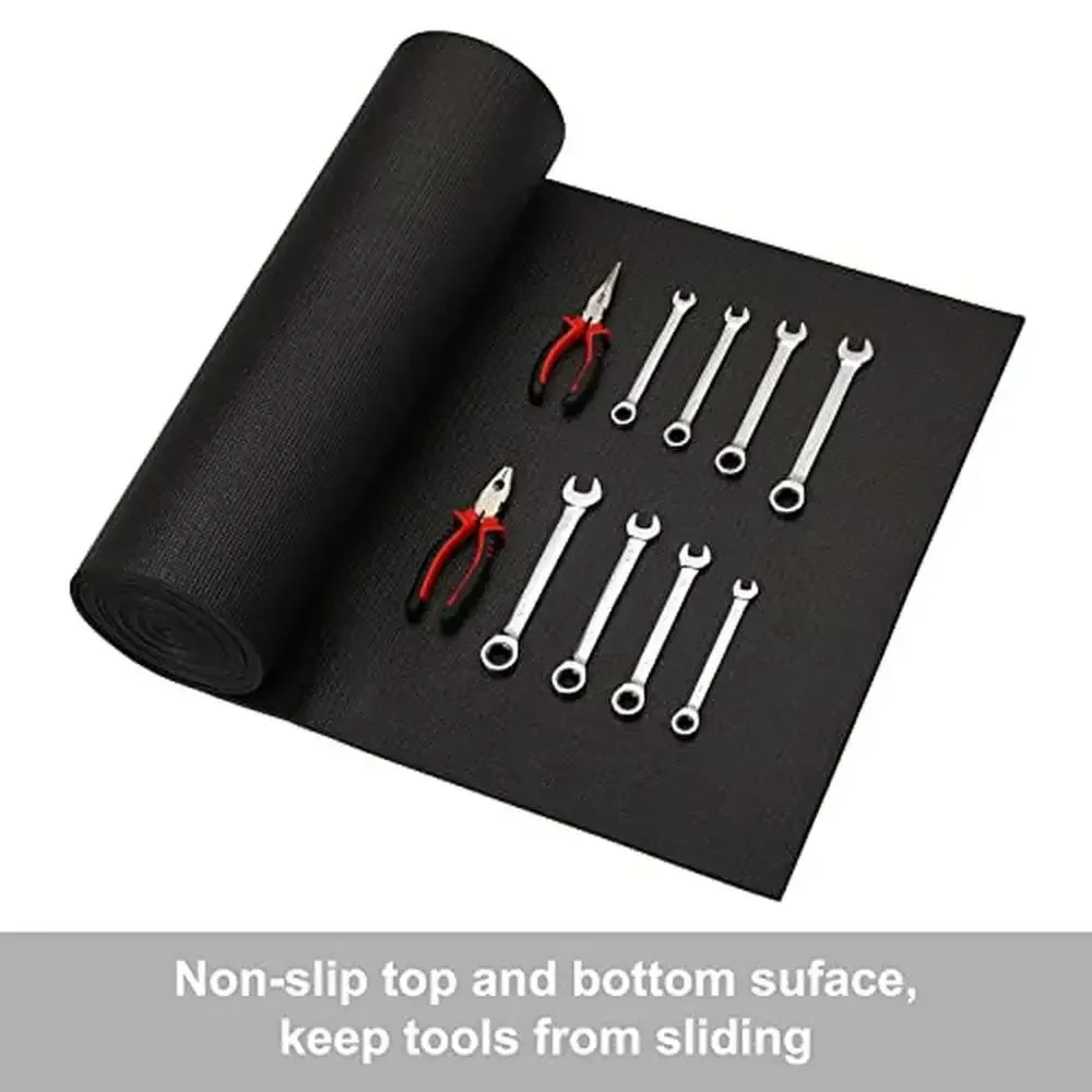 Rollo de revestimiento de caja de herramientas de espuma, organizador de herramientas antideslizante de 24 "x 24", estera de revestimiento de cajón, juntas artesanales de rejilla