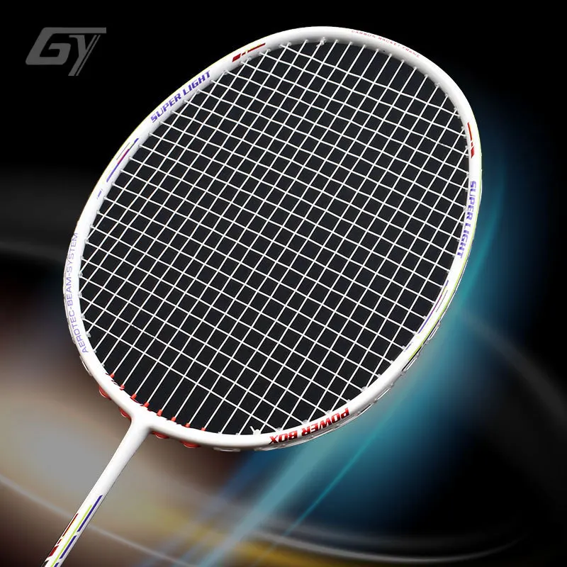 Guang Yu-Carbon Badminton Racket, T700, Ultra Light 8U, Professional Durable Single Racket, Offensive Defensive String, Max 30lb