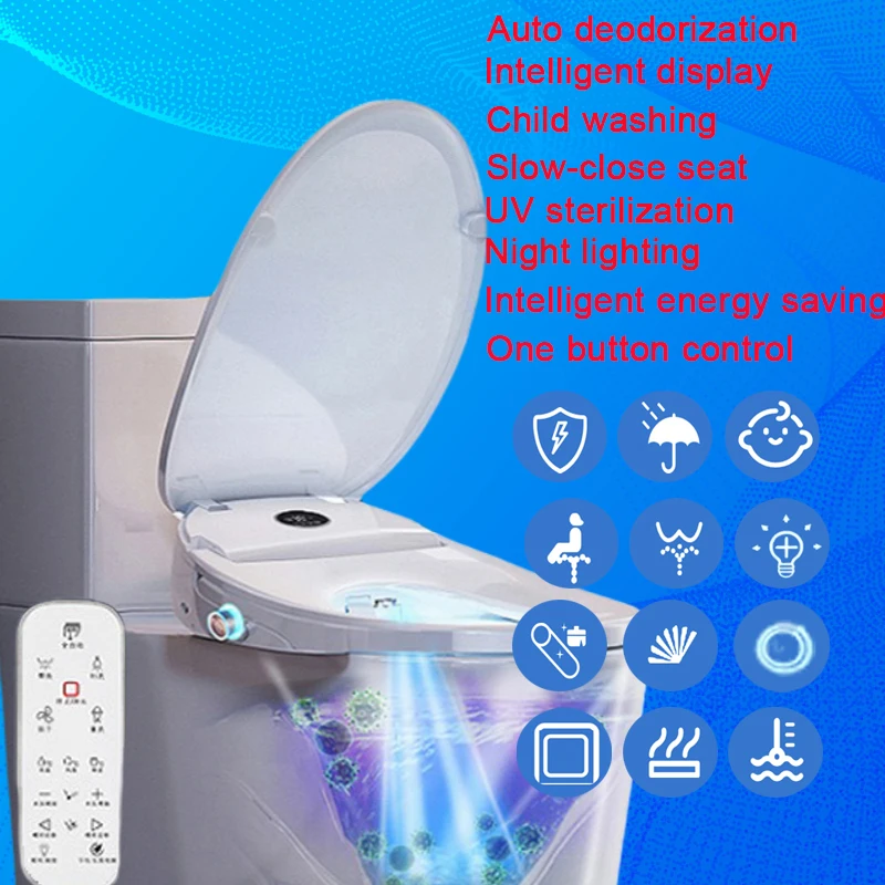 

Умный туалет, японское сиденье для унитаза с электрическим подогревом, биде Tapa WC Japonesa, тепловое сиденье Abattant WC Japonais, интеллектуальная крышка унитаза