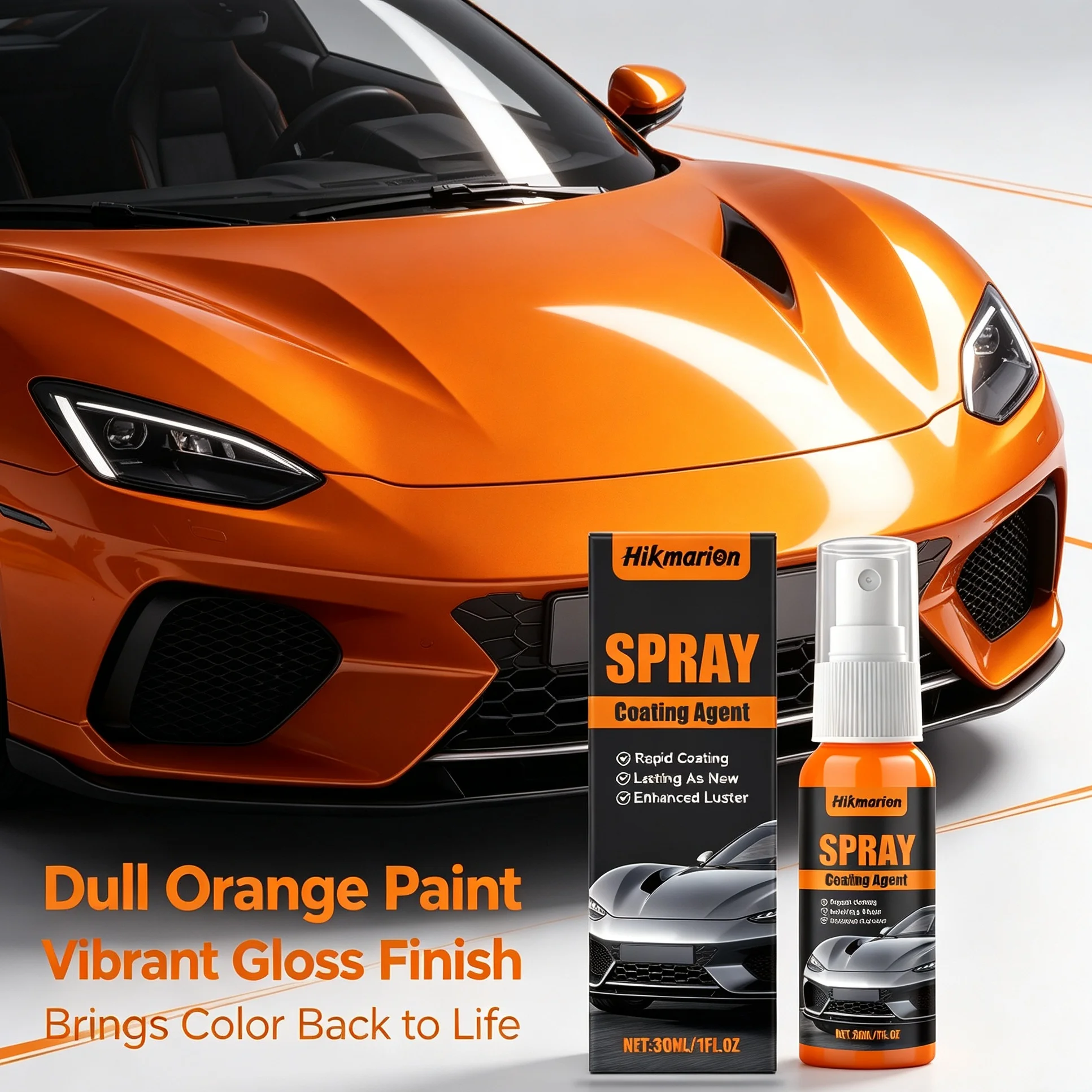 Ultimate Ceramic Coating Spray For Car High Gloss Mirror Finish Hydrophobic Protection Quick Easy Car Paint Polishing Spray Wax