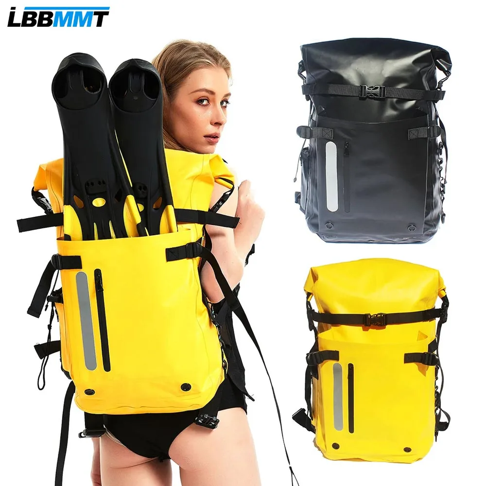 

1PCS Waterproof Backpack, Floating Dry Bag 30L, Cushioned Back, Hip Strap for Hiking Camping Kayaking Travel