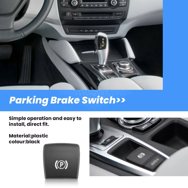 Car Parking Brake Hand Brake P Button Switch Cover For BMW X5 E70 2006-2013 X6 E71 2008-2014