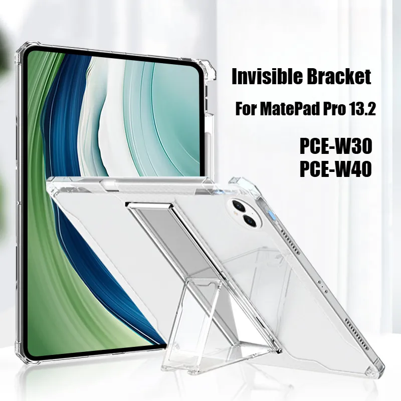 

Transparent Case Invisible Bracket for Huawei MatePad Pro 13.2 inch 2023 Case Silicone Soft Tpu Airbag for PCE-W30 PCE-W40