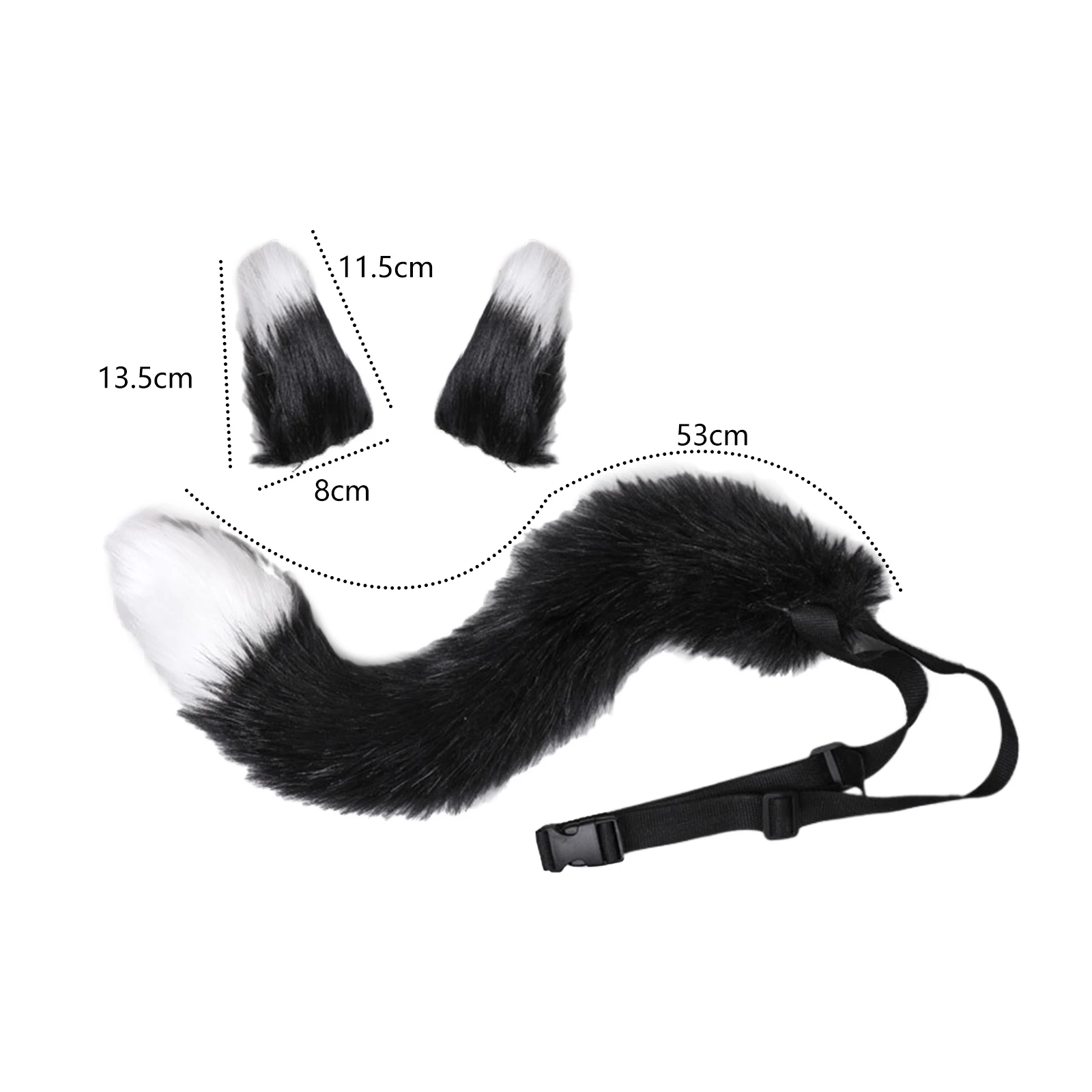 Fox Ears and Tail Set Headdress Cosplay Props Cat Ear Hair Clip for Unisex Kids for Costume Accessories fox ears tail kit prom
