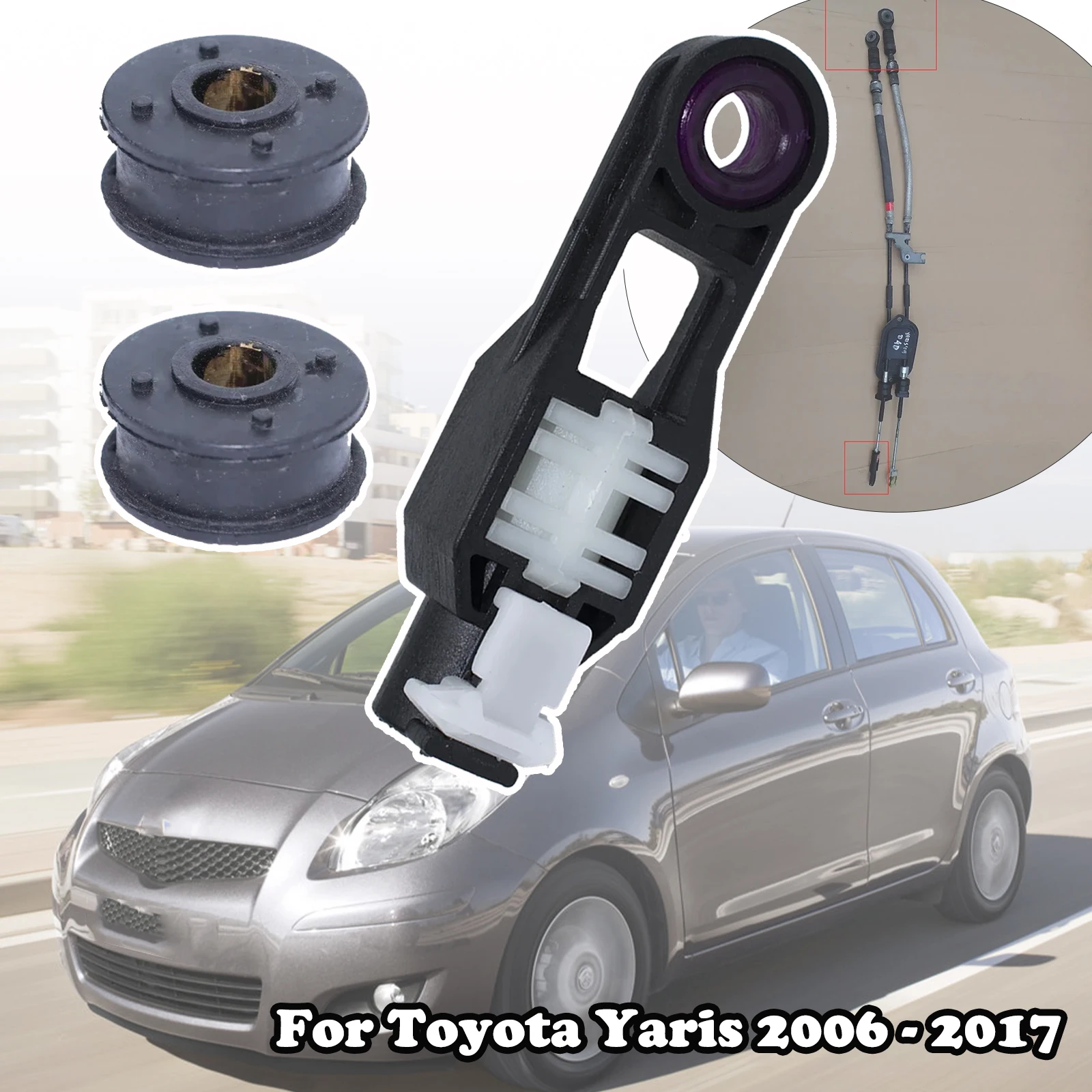 

For Toyota Yaris Manual Transmission Control Cable Assy 33820-52440 Shifter Linkage End Bushing Adjuster Gearbox Selector Repair