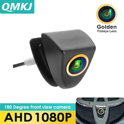 QMKJ AHD1080P 180 Deg Wide Angle Vehicle Logo Front View Cam For Toyota Avensis Crown Reiz Prius Prado Camry Yaris Corolla hilux