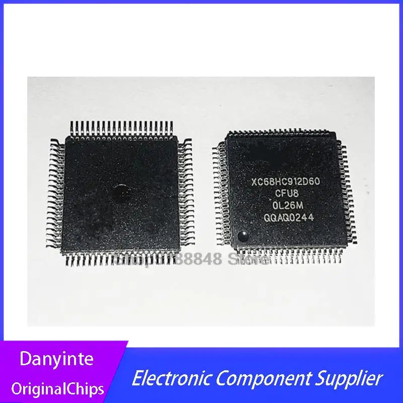 NEW 2PCS/LOT   XC68HC912D60CFU8 0L26M  XC68HC912D60 CFU8  XC68HC912  QFP-80