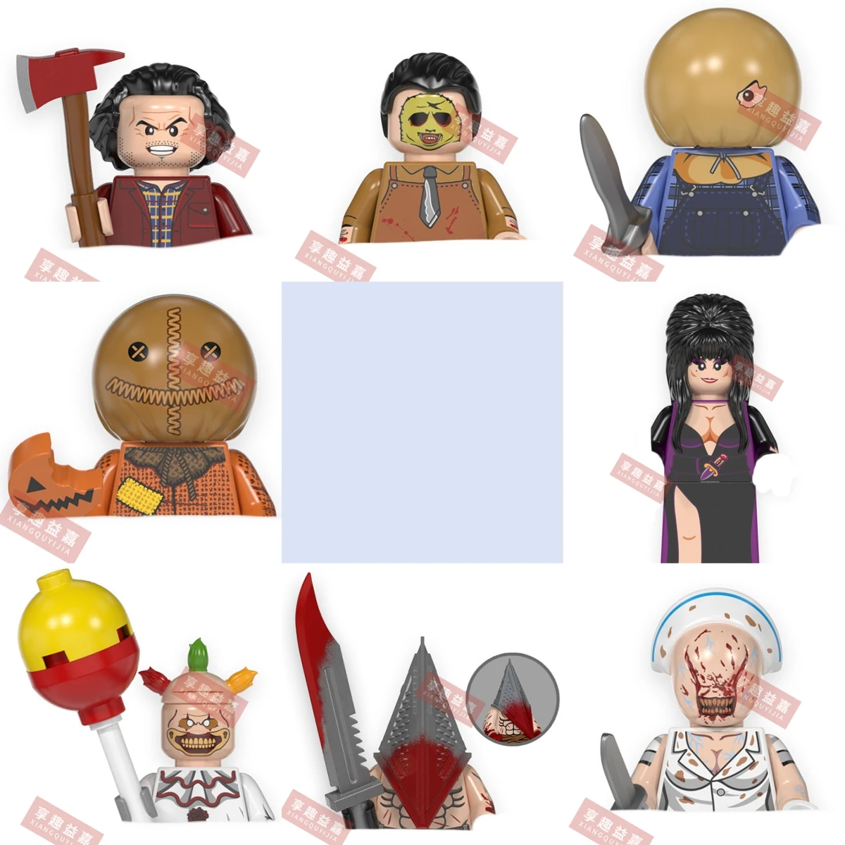 Horror Film Action Figure Zombie Geist Bausteine Halloween Serie Charakter Zubehör Modell Ziegel Spielzeug Für Kinder