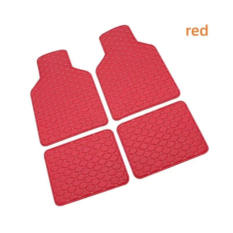 Universal Washable Non-Slip Leather Foot Pads Custom Embroidery Logo Easy Clean Odorless Interior Accessories