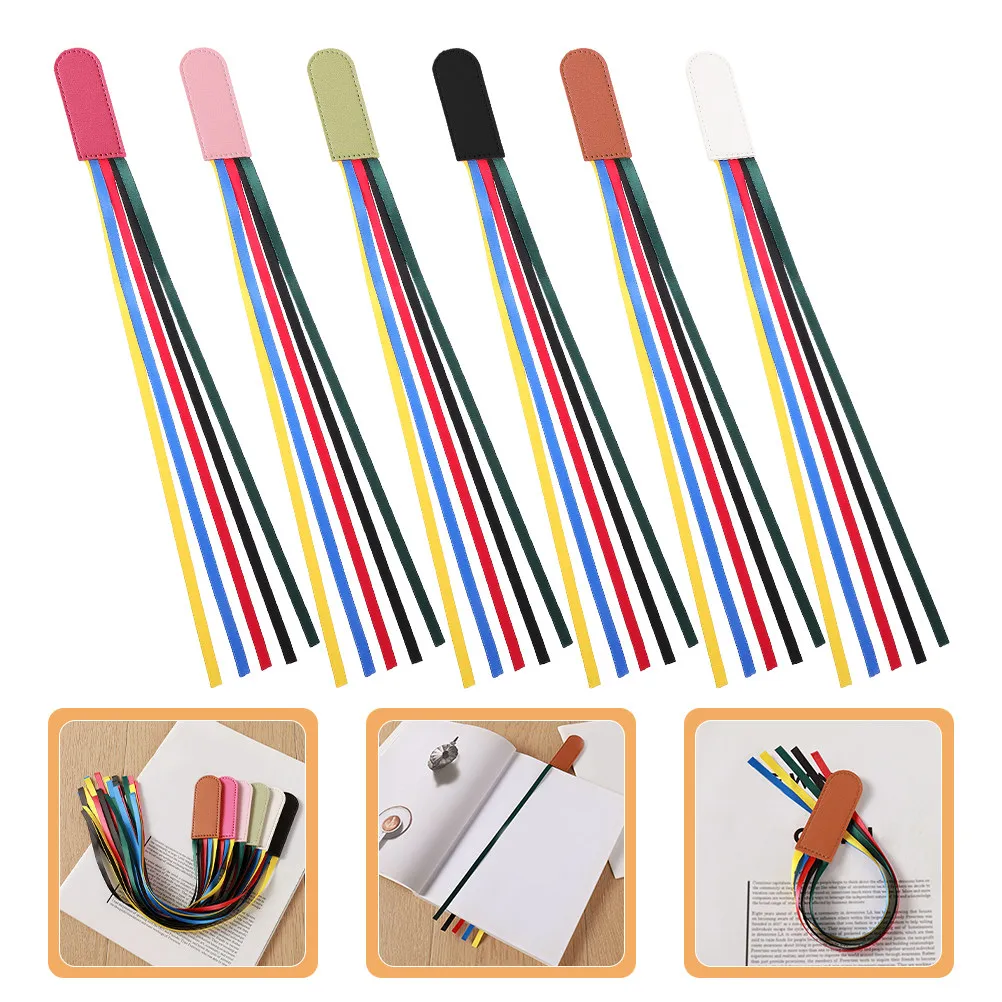 

Набор из 6 закладок для Библии из полиуретановой ленты: гладкие, удобные, для длительного использования, яркие цвета, для учебников и чтения Священного Писания