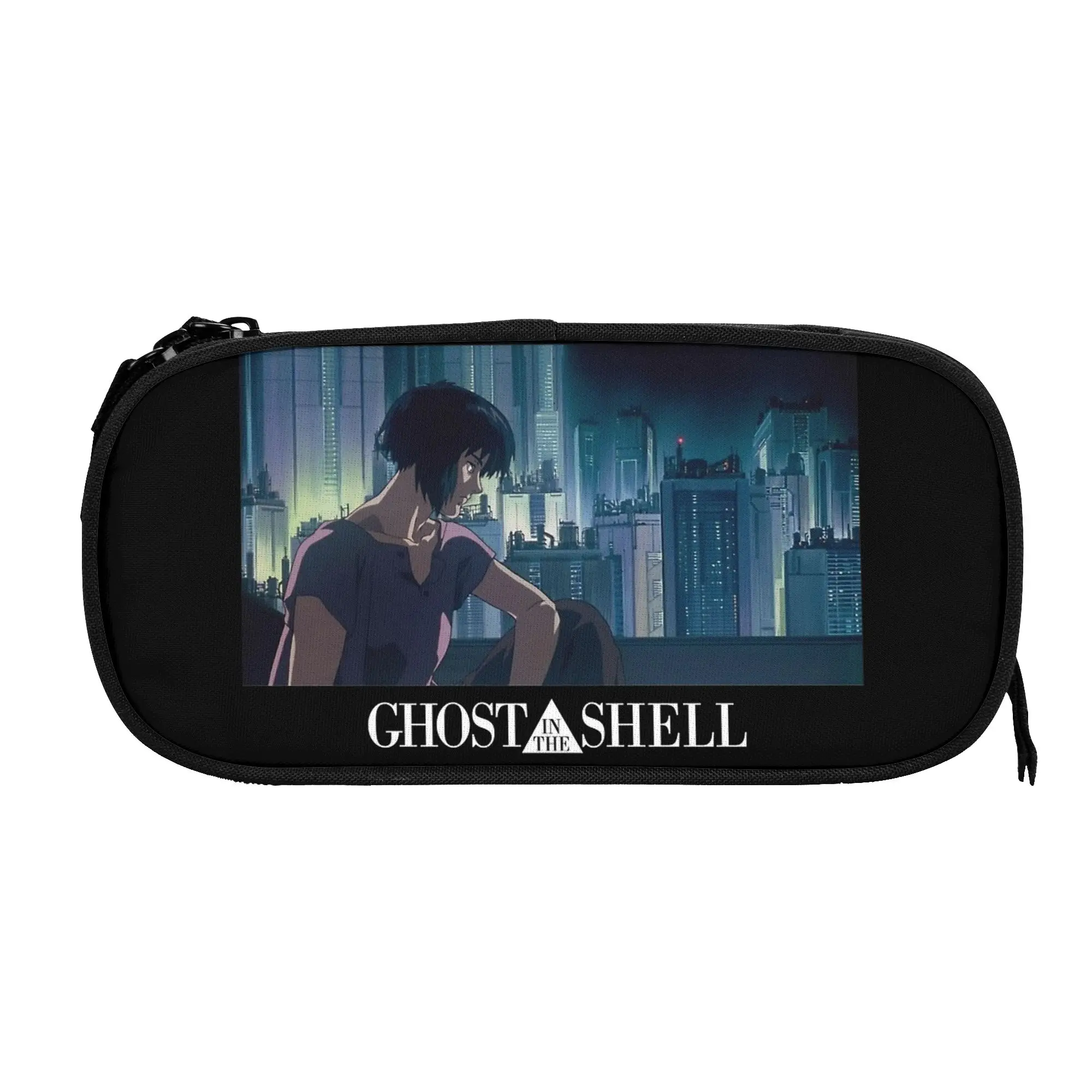 Fashion GHOST IN THE SHELL Pencil Case  Pencil Box Pen for Student Large Storage Bag Students School Gift Stationery
