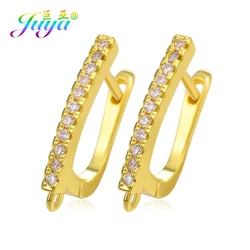 Juya 18K Gold Plated Basic Earwire Bales Fastener Fixtures Earring Hooks Accessories For DIY Fashion Earrings Jewelry Making