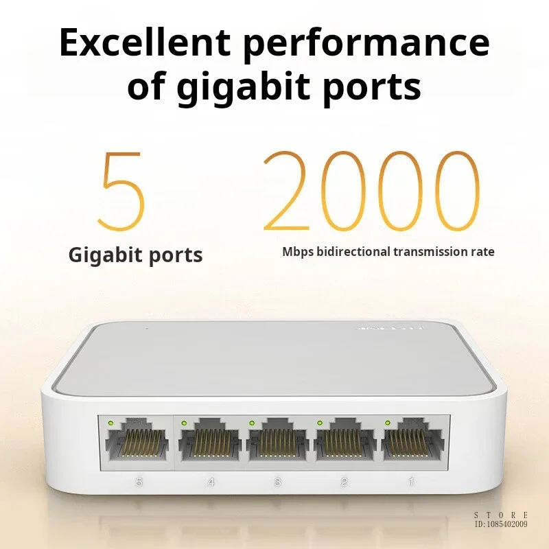 TP-LINK 5-port Gigabit Switch 1000mbps Network Cable Network Splitter Home Dormitory Splitter Mini Plug and Play TL-SG1005+