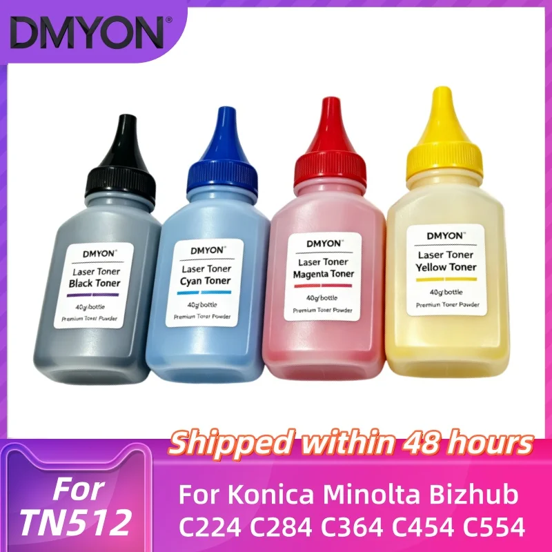 40g/pc TN512 TN321 512 Universal Refill Toner Powder For Konica Minolta Bizhub C224 C284 C364 C454 C554