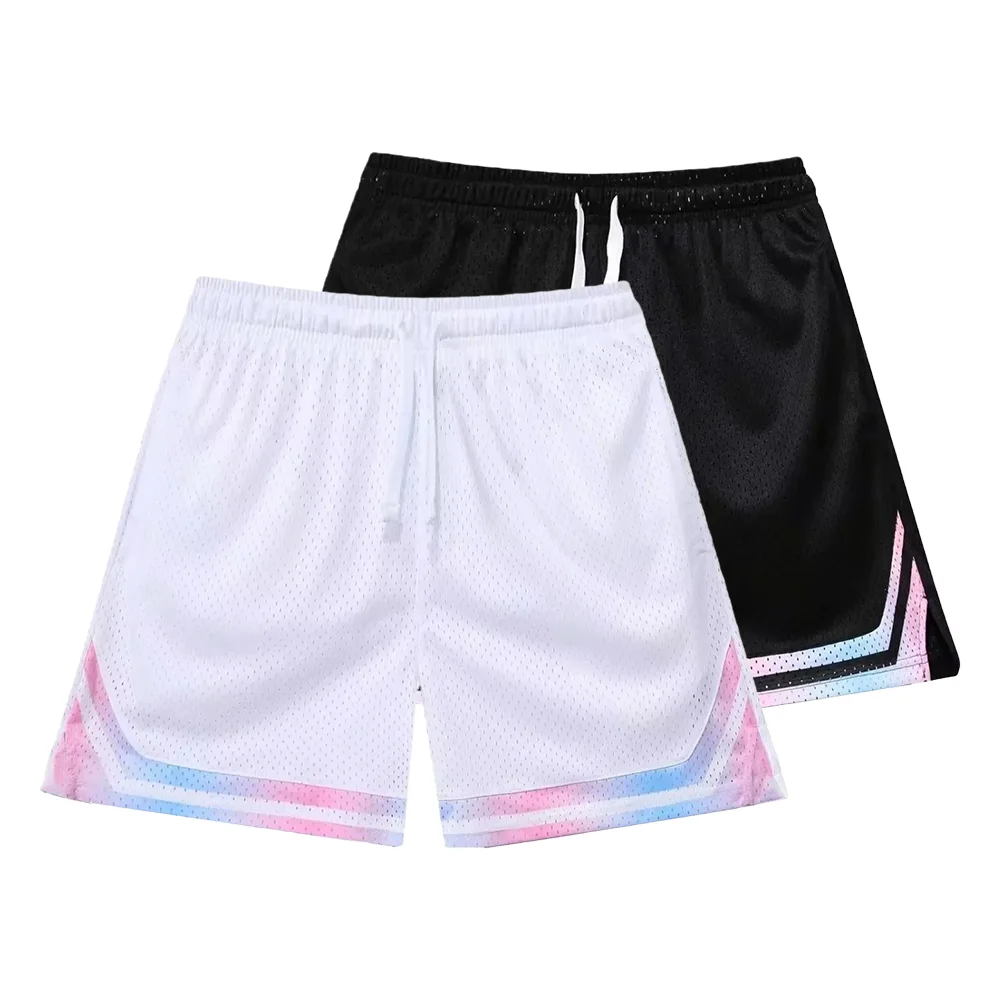 

Мужские баскетбольные шорты, летние повседневные тренировочные брюки, быстросохнущая спортивная одежда для фитнеса и спортзала, удобные дышащие шорты свободного покроя, мото