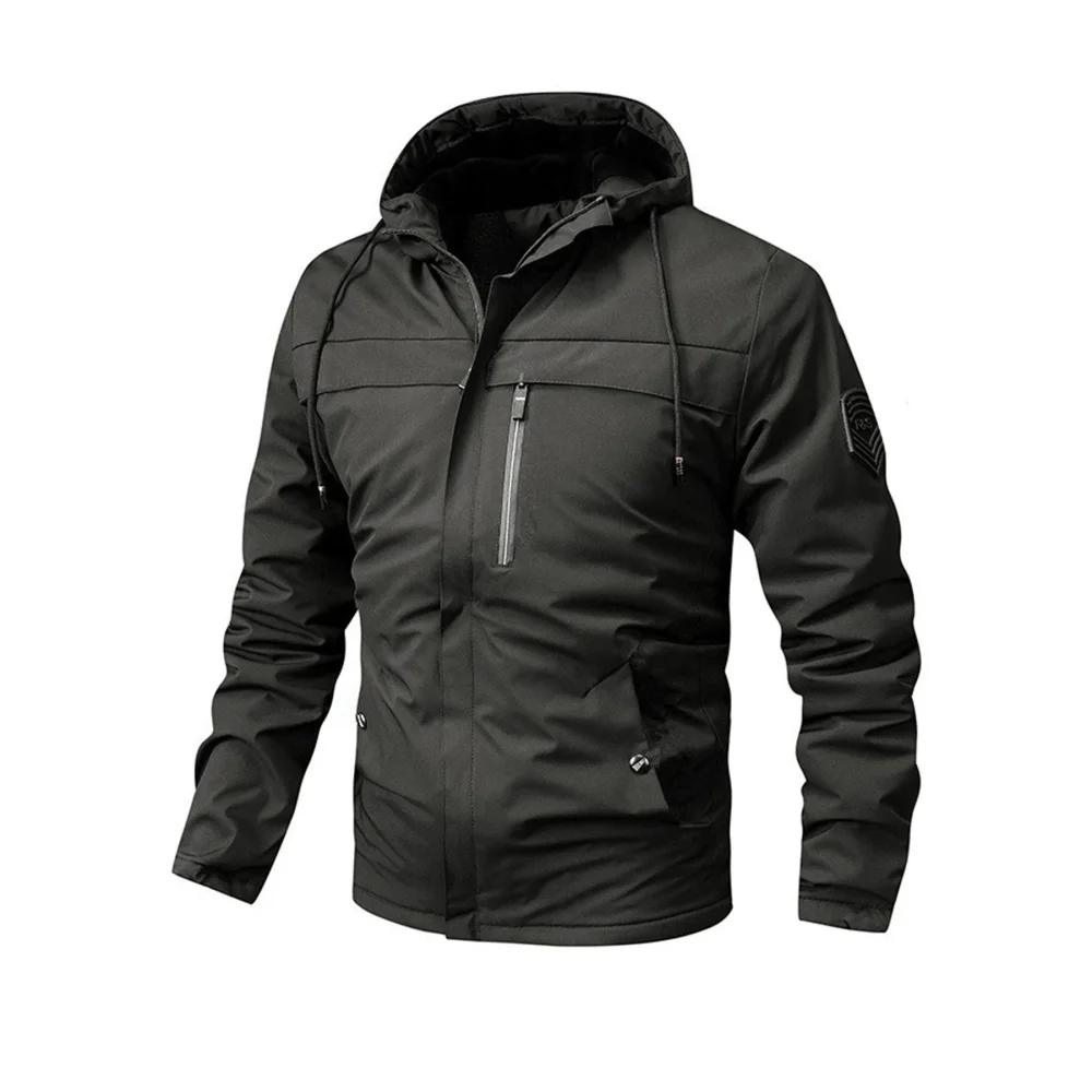 

Spring & fallnew arrivalmenjacket windproof zipper casual high quality hooded baseball jacket outdoor sports jacket
