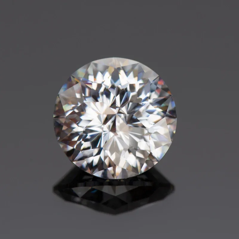 Moissanite forma redonda d cor vvs1 corte múltiplo disponível para fazer jóias diy colar brincos materiais certificado