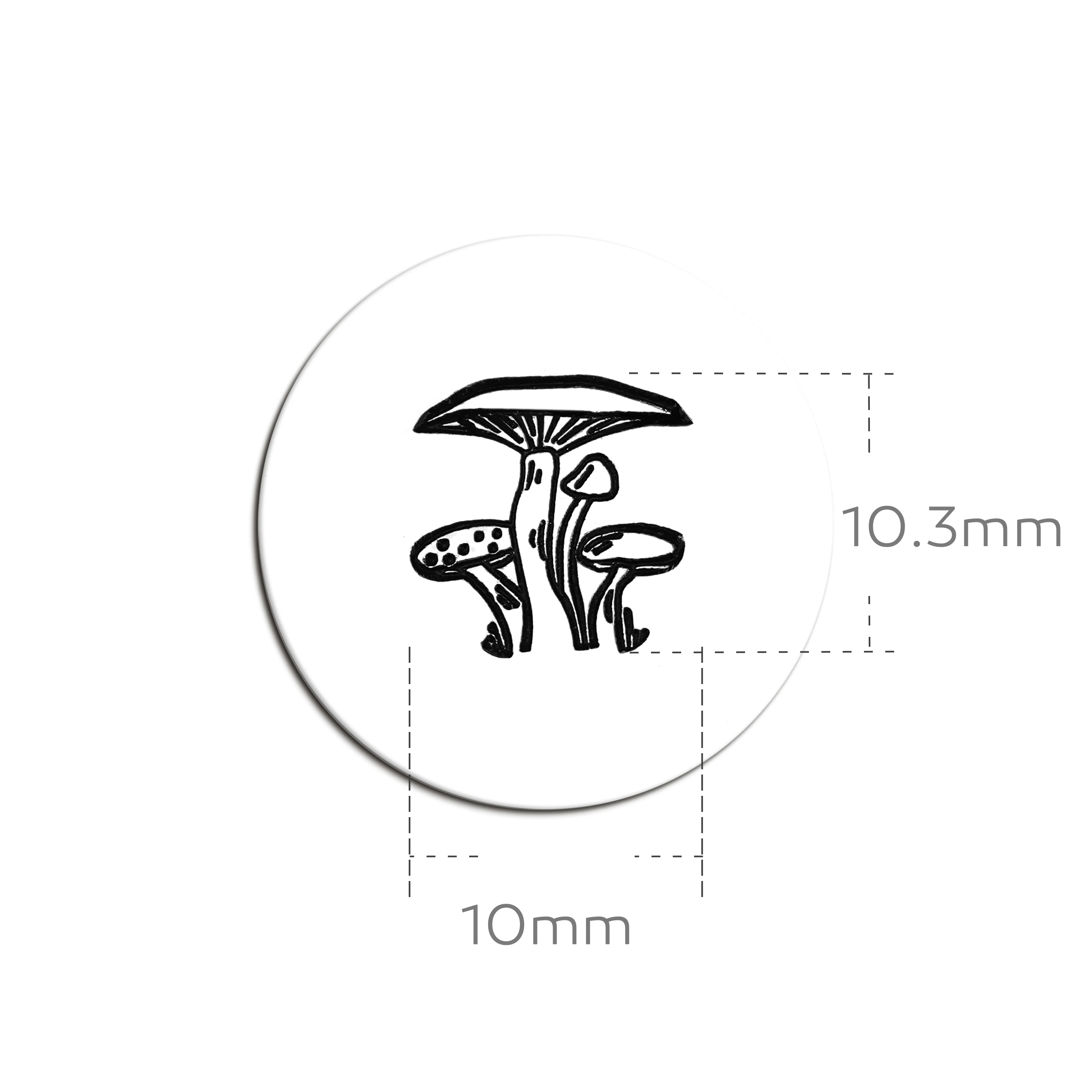 Metal Stamping Jewelry Making Supplies Mushroom Bunch Metal Design Stamp for Metal, Jewelry  (11mm)