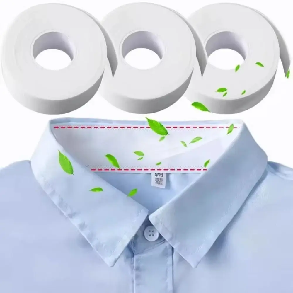 8/80M Collar Anti-dirty Grime Self-adhesive Disposable Cuff Fixing Tape Breathable Sweat-absorbent Tape