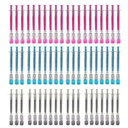 Realistic Syringe Gel Pen, Simulação Vacina Elimina Vírus, Injeção, Neutro, 0,5mm, 60pcs