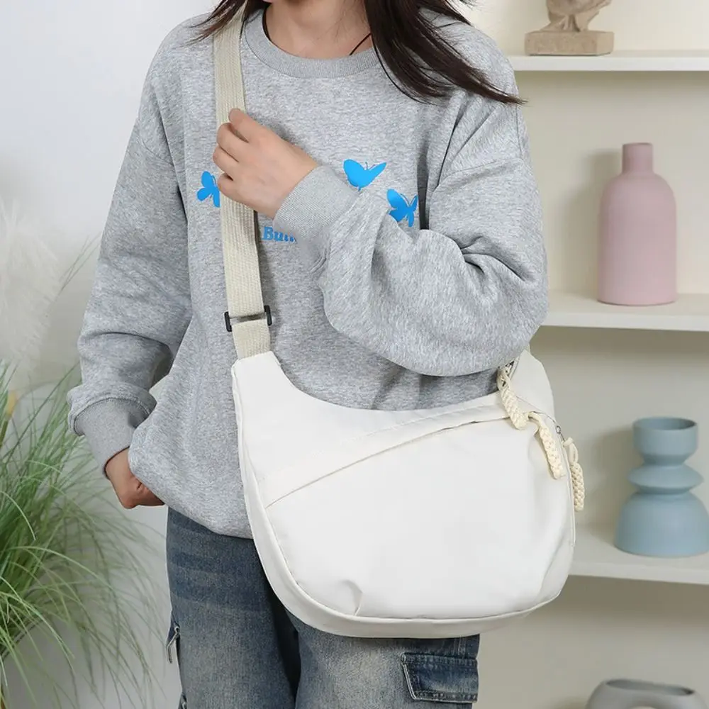 New Large Capacity Women's Crossbody Bag Solid Color Simple Shoulder Bag Multi-layered Dumpling Bag Travel