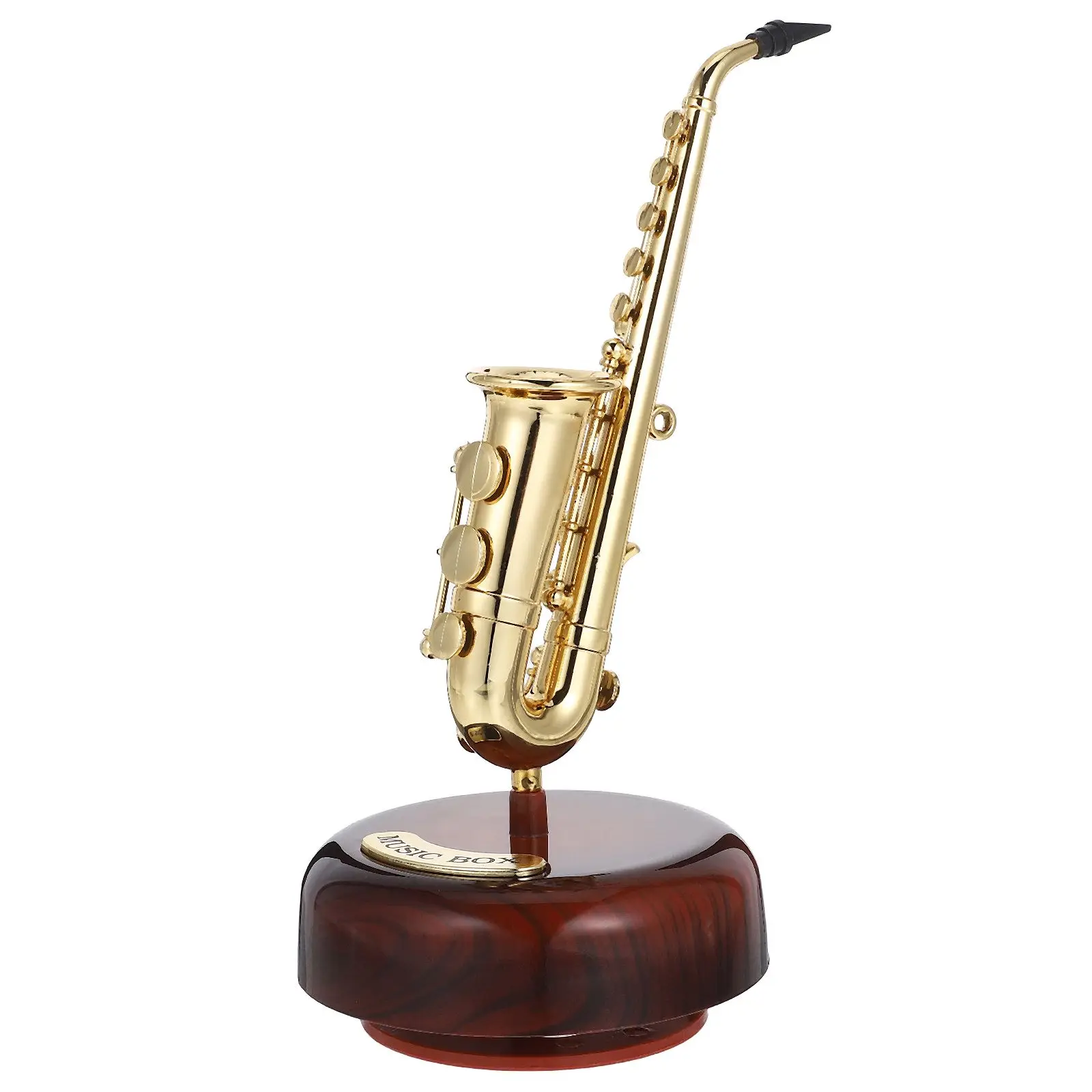

Saxophone Music Box Retro Musical Instrument Decorative Sculpture Office Desk Ornament Decor Gifts