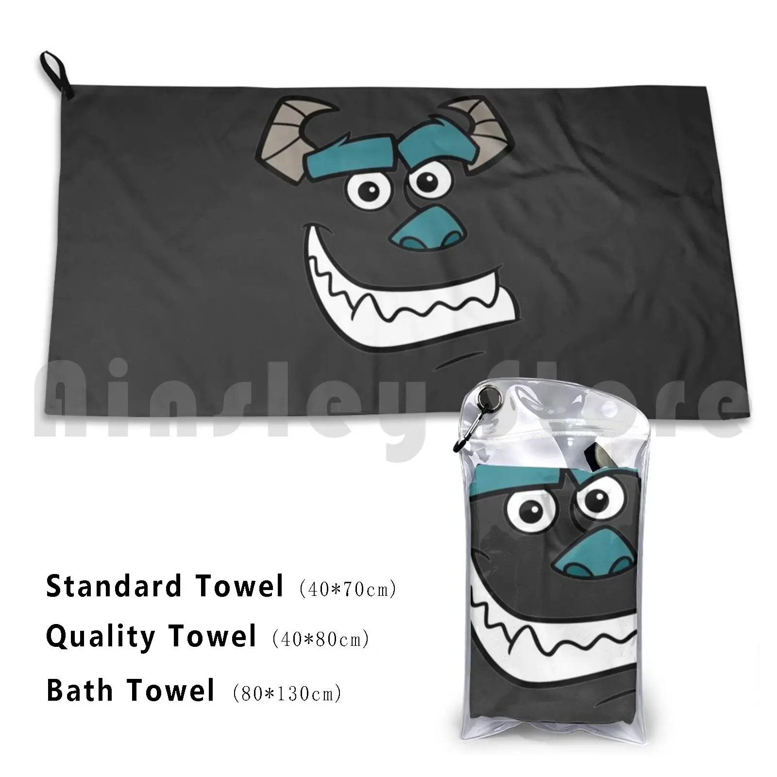 Pixar Monsters Inc Sulley Face Costume Bath Towel Beach Cushion Mama Xmas Daughter Monsters Teen Men Women