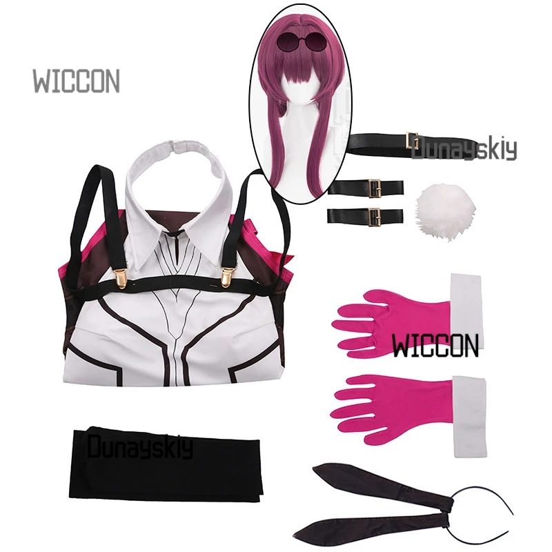 Honkai: Star Rail Kafka Bunny Girl Cosplay Costume Stellaron Hunter Outfit Wig   Game Suit Valentine's Day/Halloween/Convention