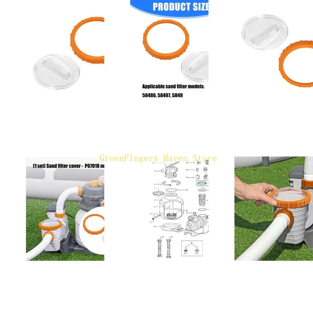 F68D Easy to Install Pool Filter Cover Nut for Hassle Less Maintenance 58486 58497 58499