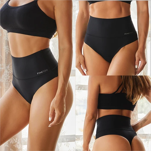 Imagen 2 del producto 5 uds Bodyshaper cintura alta sin costuras Tanga bragas ropa interior antibacterias G-String ropa interior femenina lencería Shapewear bragas