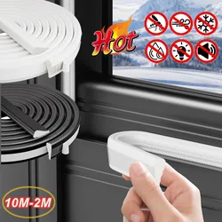 New 10M Window Weather Seal Strip Acoustic Insulation Foam for Sliding Door Windows Windproof Soundproof Cotton Seal Gap Filler