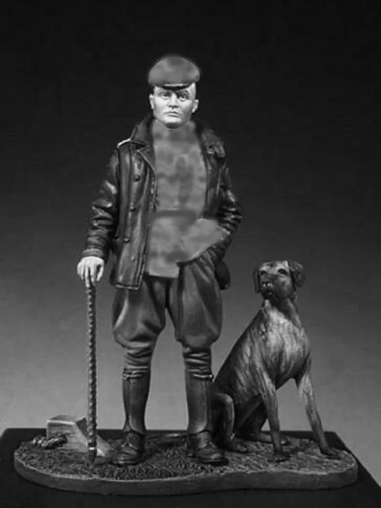 Nuevo Kit de figuras de resina sin pintar, Baron rojo antiguo y perro (con BASE), sin montar, 1/32, 54MM