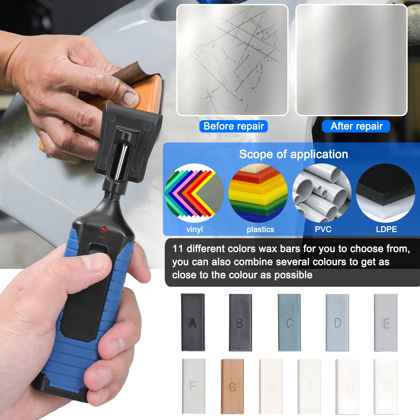 Narzędzie do naprawy płytek ceramicznych/zestaw do naprawy podłóg DIY narzędzie do naprawy narzędzia domowe naprawa pęknięć napełnianie płytek zestaw narzędzi do naprawy powierzchni