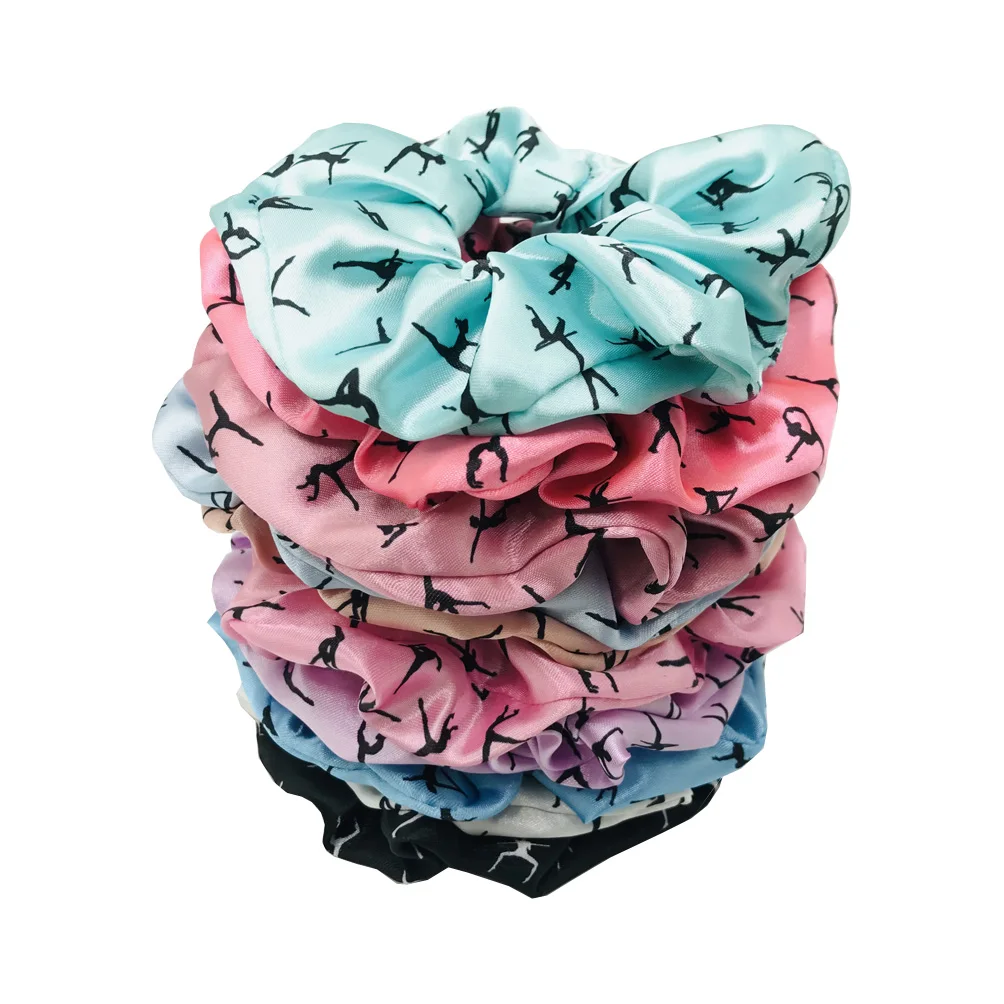 5/20pcs 10 Colors Gymnastics Hair Scrunchies Wholesale Elastic Band Scrunchy Bun Girls Ponytail Holder Women Headwear Bracelet