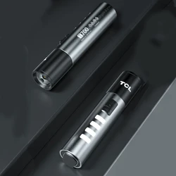 TCL Strong Light Flashlight Outdoor Ultra Bright Long Range Rechargeable Small Mini Portable Household Emergency Durable