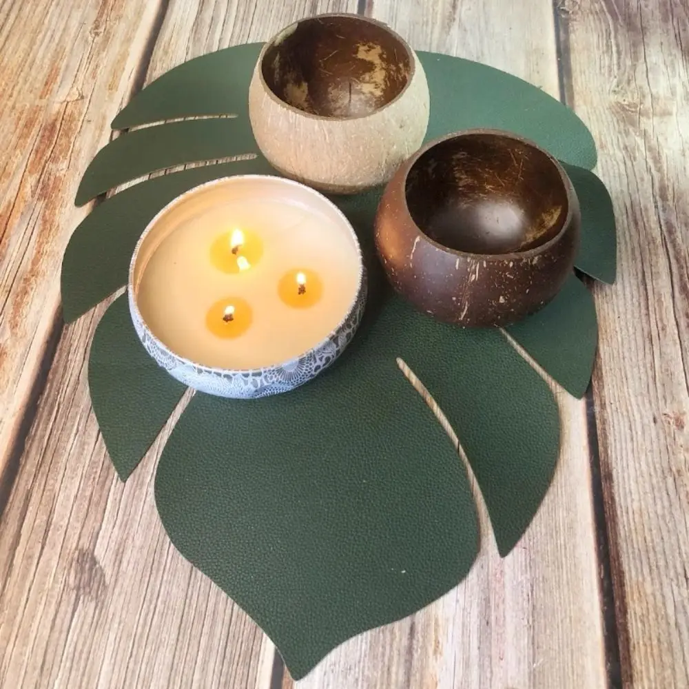 High Quality Natural Coconut Shell Bowls Wood Creative Candle Bowls Candle Dough Bowl