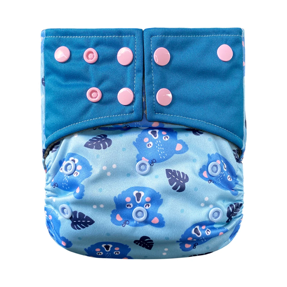 Goodbum – couche en tissu lavable et réutilisable pour bébé, motif hérisson, réglable, en bambou et charbon de bois