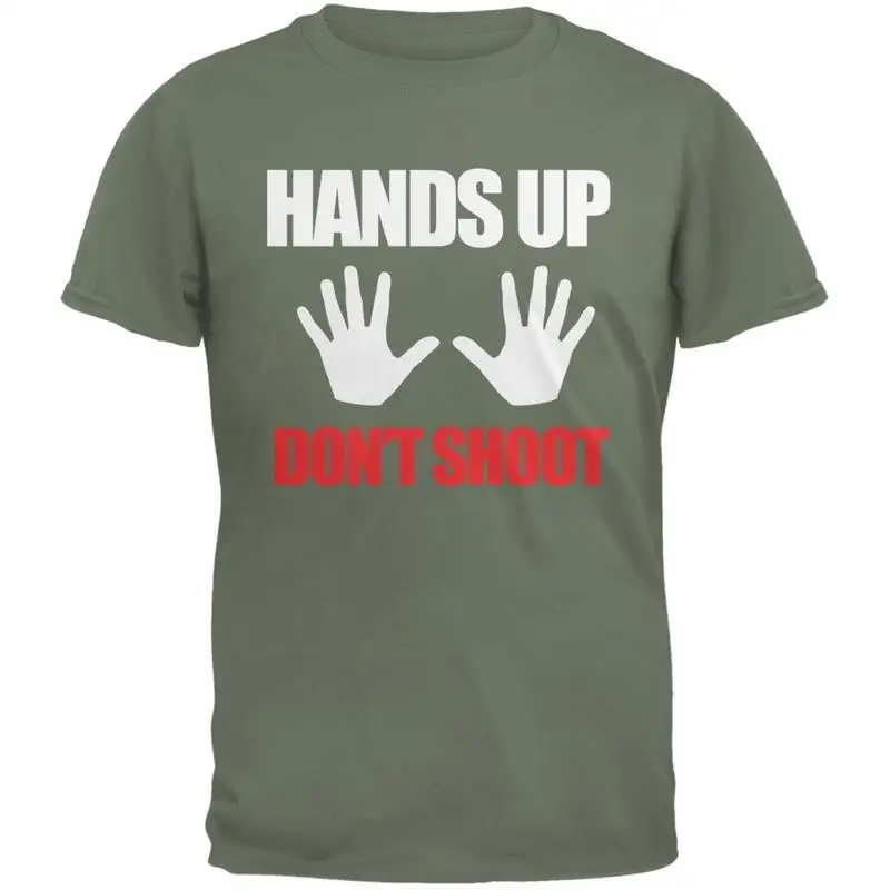 

Зеленая футболка Hands Up Don't Shoot для взрослых в стиле милитари