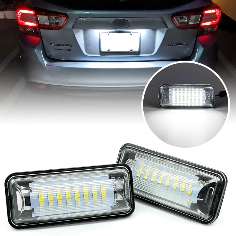 2Pcs White LED Number License Plate Light For Subaru Forester Legacy Impreza WRX BRZ XV Crosstrek Toyota 86/GT86/FT86 Scion FR-S