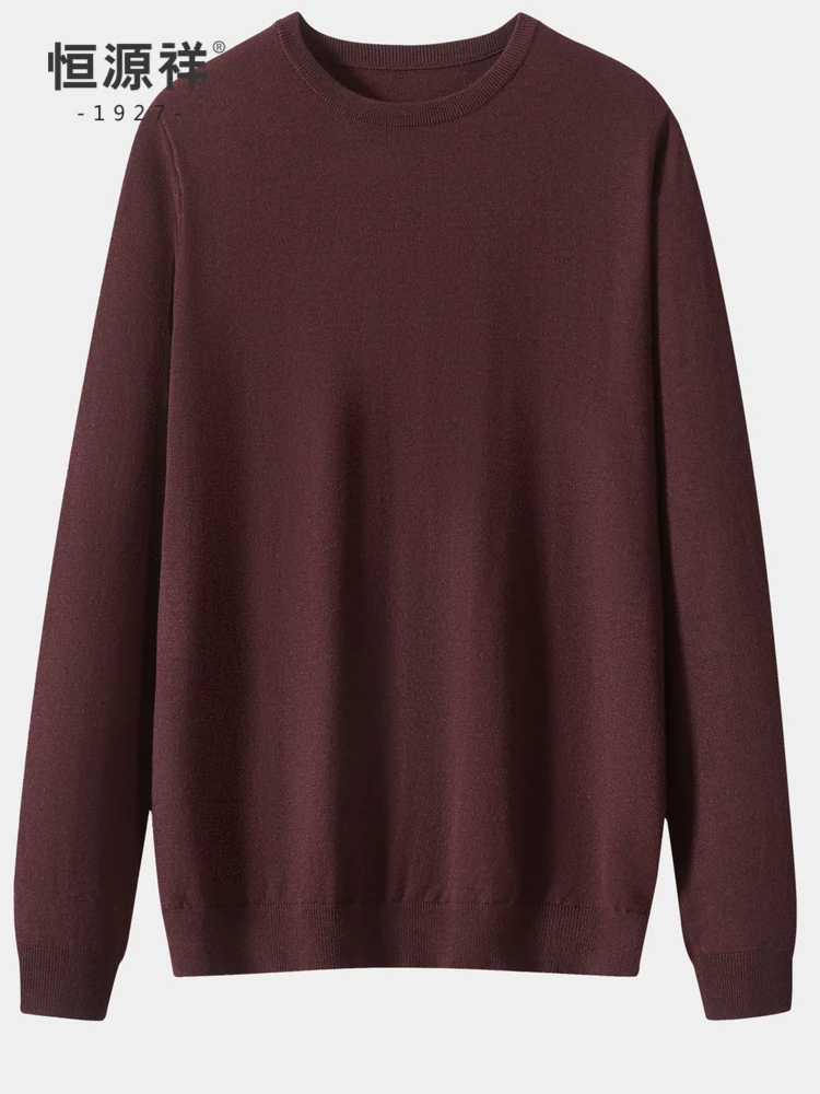 Cashmere Long Sleeve Knitted Sweater Casual round Neck Men's Fashion Urban Style Spring Autumn New Arrival  Color