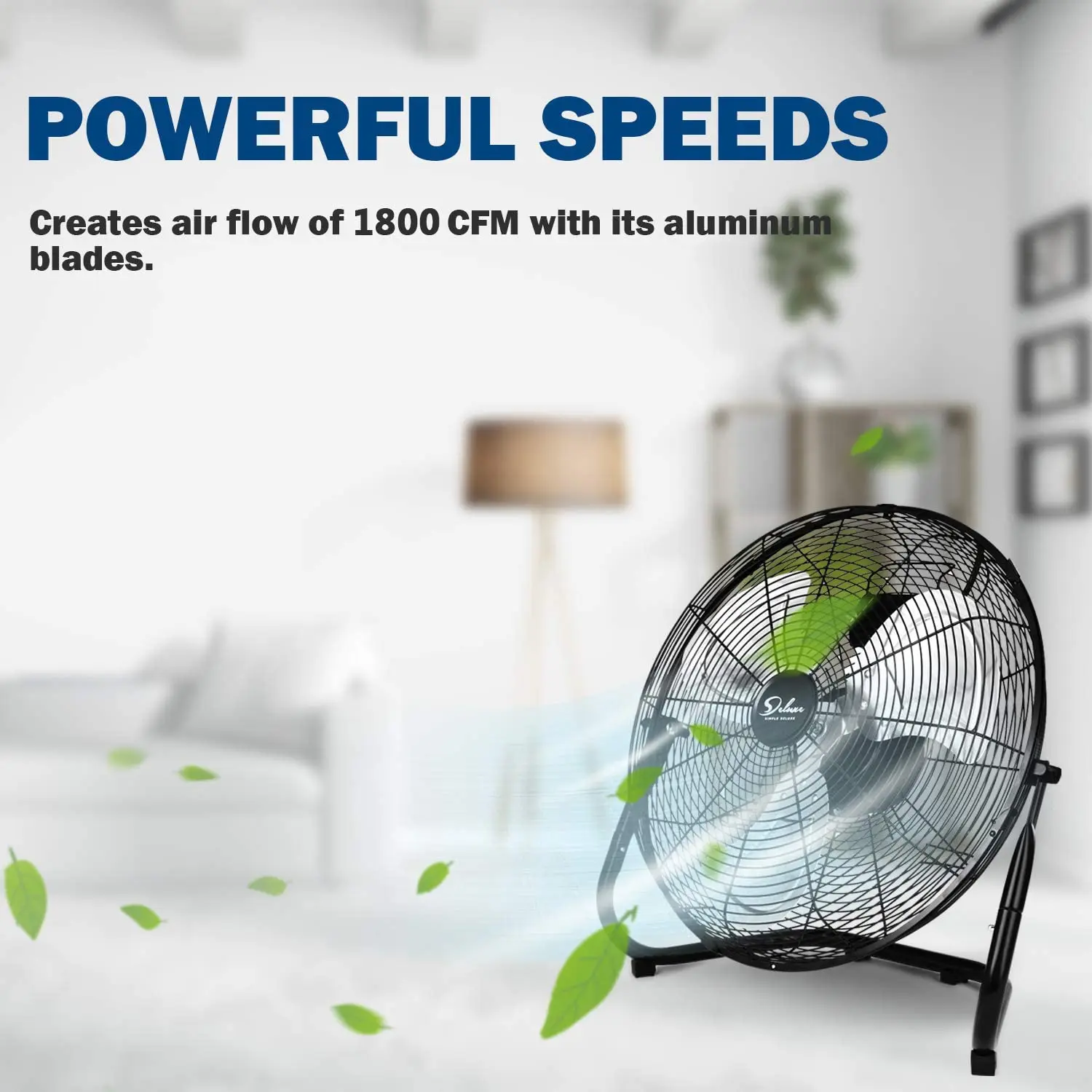 Kipas Angin Portable Cooling 12นิ้ว4 Speed ความเร็วสูง Heavy Duty โลหะอุตสาหกรรมชั้นสั่นเงียบสำหรับ Home ตารางพัดลม