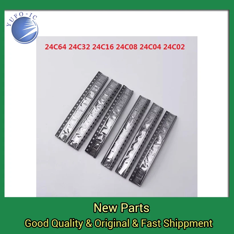 6 Values * 10pcs=60pcs sop-8 EEPROM 24C64 24C32 24C16 24C08 24C04 24C02 Sop Soic SOP8 AT24C Memory IC KIT 24C02/04/08/16/32/64